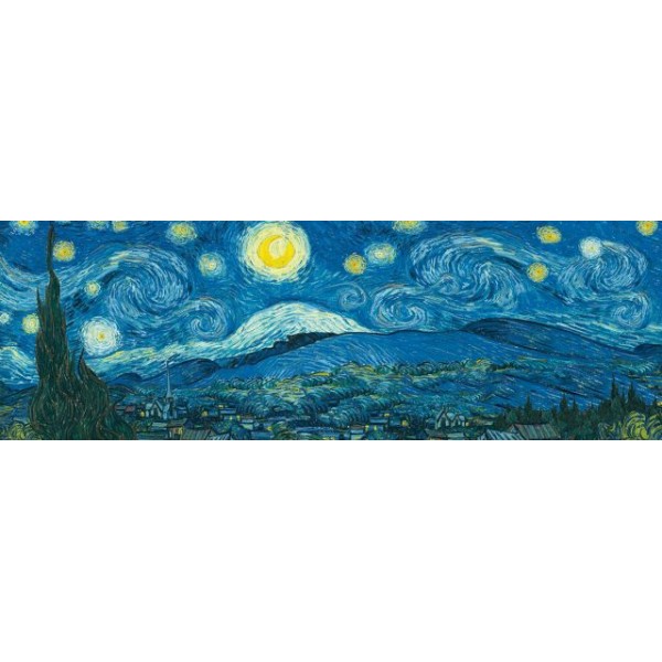 Gwiaździsta noc, Vincent van Gogh- Panorama (1000el.) - Sklep Art Puzzle